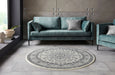 Nouristan mirkan tabriz cream grey Grey, Cream Living Room Moroccan Rug.