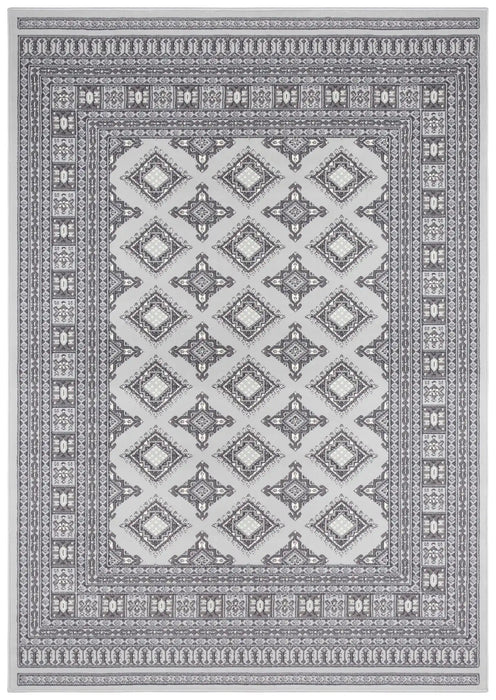 Nouristan mirkan buchara stone grey Grey Living Room Moroccan Rug.