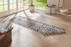 NorthRugs twin supreme jardin black cream Black Living Room Striped Rug.