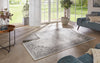 NorthRugs twin supreme borbon grey cream Grey Living Room Striped Rug.