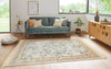 Nouristan naveh antik flowers cream cord Beige, Multicoloured, Cream Living Room Moroccan Rug.