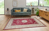 Nouristan naveh antik medallion red Red Living Room Moroccan Rug.