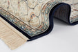 Nouristan naveh antik medallion dark blue Blue Living Room Moroccan Rug.
