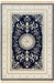 Nouristan naveh antik medallion dark blue Blue Living Room Moroccan Rug.