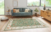 Nouristan naveh flowers green Green, Multicoloured Living Room Moroccan Rug.