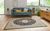 Nouristan naveh antik nain dark blue cream Multicoloured Living Room Moroccan Rug.