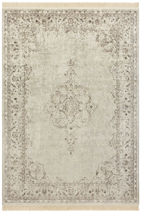 Nouristan naveh medallion cream Beige Living Room Moroccan Rug.