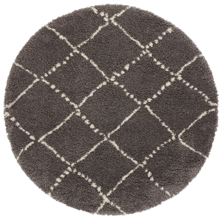 Mint Rugs allure hash dark grey cream Grey, Ivory Living Room  Rug.