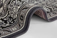 Nouristan mirkan isfahan dark grey Grey Living Room Moroccan Rug.