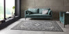Nouristan mirkan isfahan dark grey Grey Living Room Moroccan Rug.