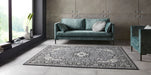 Nouristan mirkan isfahan dark grey Grey Living Room Moroccan Rug.