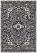 Nouristan mirkan isfahan dark grey Grey Living Room Moroccan Rug.