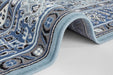 Nouristan mirkan isfahan sky blue Blue Living Room Moroccan Rug.