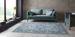 Nouristan mirkan isfahan sky blue Blue Living Room Moroccan Rug.