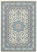 Nouristan mirkan tabriz cream sky blue Blue, Cream Living Room Moroccan Rug.