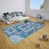 Hanse Home adventures hanse home street sky blue Blue Living Room  Rug.