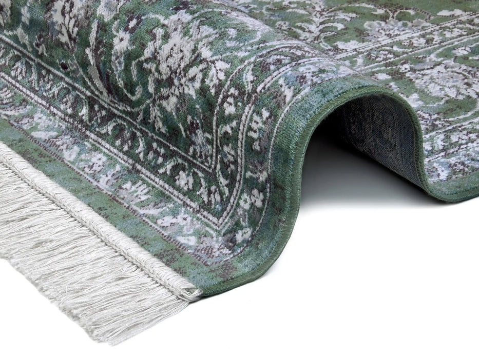 Nouristan naveh oriental green Green Living Room Moroccan Rug.