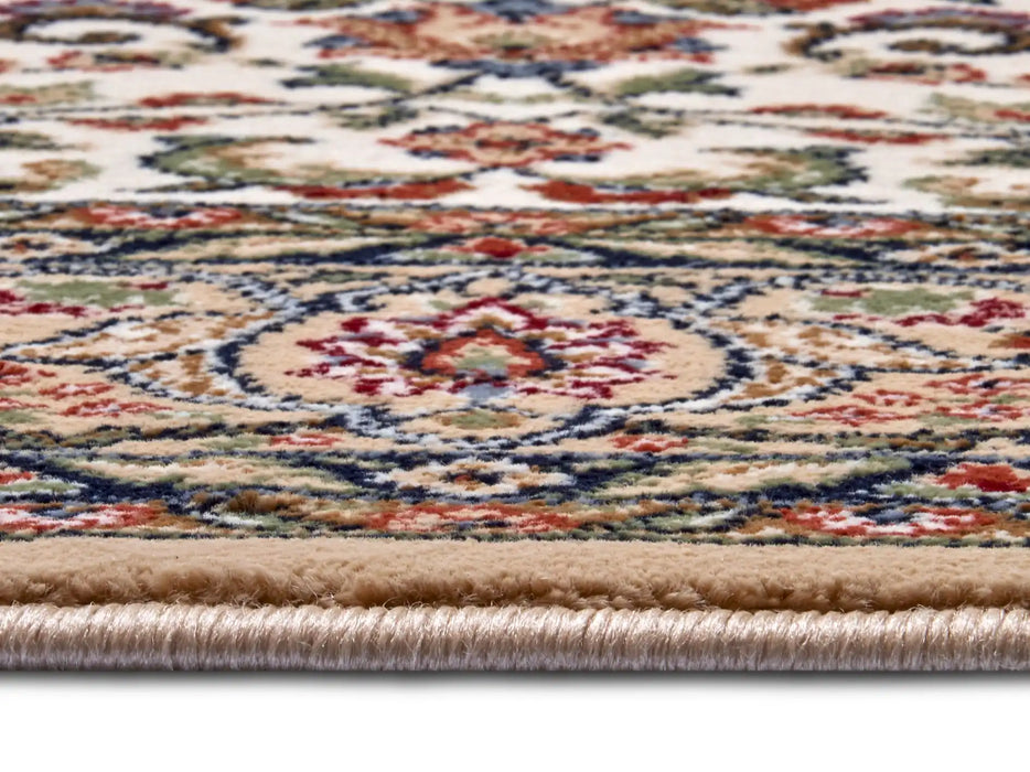 Nouristan herat aljars beige cream Beige, Cream Living Room Moroccan Rug.