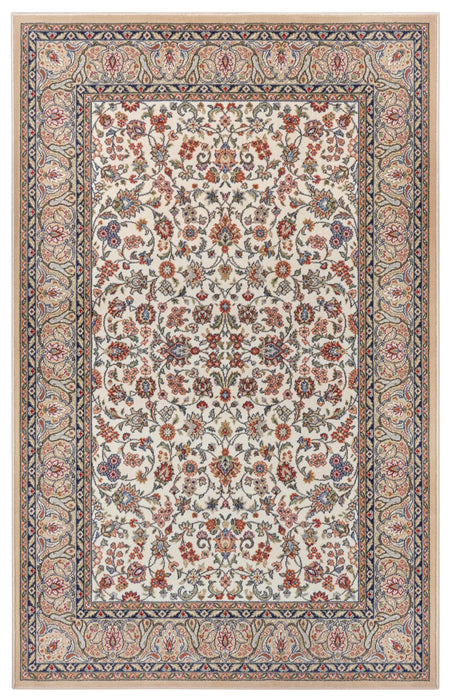 Nouristan herat aljars beige cream Beige, Cream Living Room Moroccan Rug.