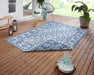 NorthRugs twin curacao ocean Blue Living Room  Rug.