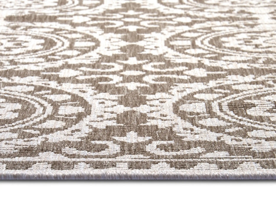 NorthRugs twin supreme jardin linen Brown Living Room Striped Rug.