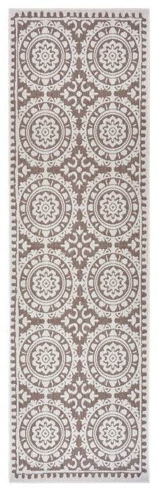 NorthRugs twin supreme jardin linen Brown Living Room Striped Rug.