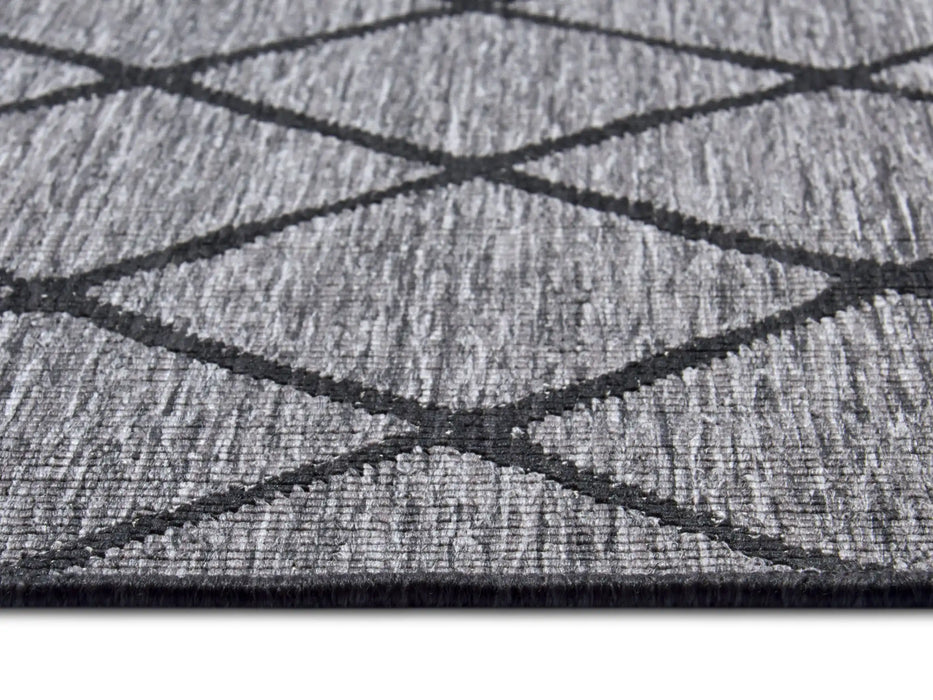 NorthRugs twin malaga night silver Grey Living Room  Rug.