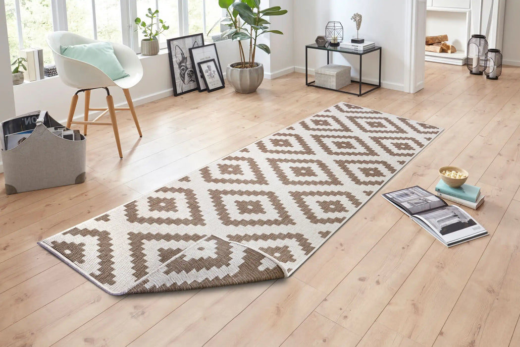 NorthRugs twin malta linen Brown, Ivory Living Room  Rug.