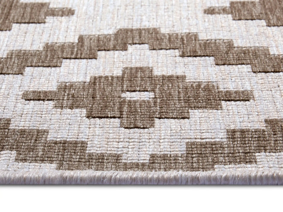 NorthRugs twin malta linen Brown, Ivory Living Room  Rug.