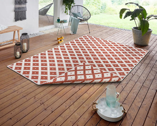 NorthRugs twin nizza cayenne Ivory, Orange, Red Living Room  Rug.