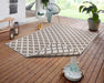 NorthRugs twin nizza linen Brown, Ivory Living Room  Rug.