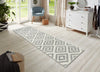 Hanse Home basic nordic cream Grey, Cream Living Room Geometric Rug.