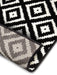 Hanse Home hamla diamond black cream Black Living Room Geometric Rug.
