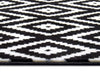 Hanse Home hamla diamond black cream Black Living Room Geometric Rug.