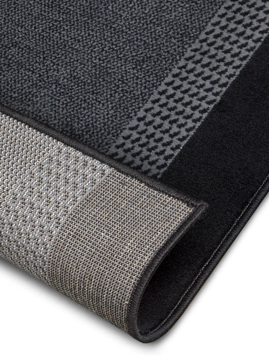 Hanse Home basic band black Grey, Black Living Room Geometric Rug.