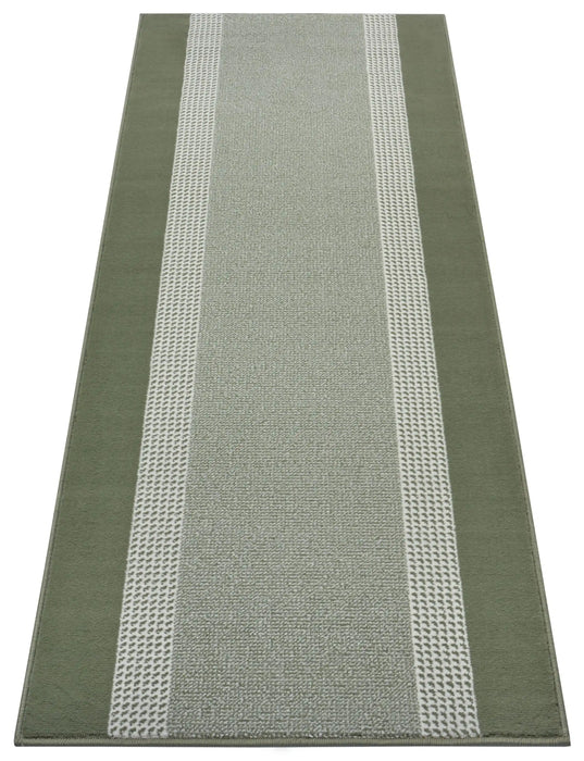 Hanse Home basic band green Green Living Room Geometric Rug.