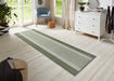 Hanse Home basic band green Green Living Room Geometric Rug.