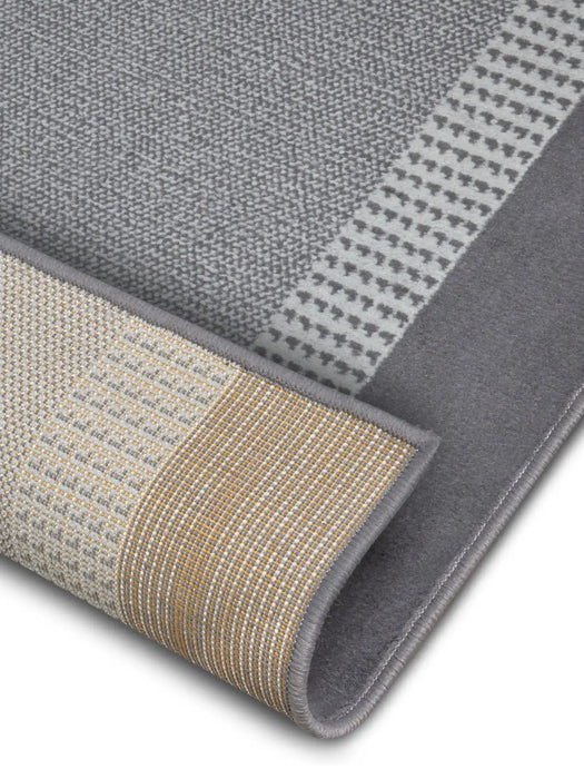 Hanse Home basic band light grey Grey Living Room Geometric Rug.