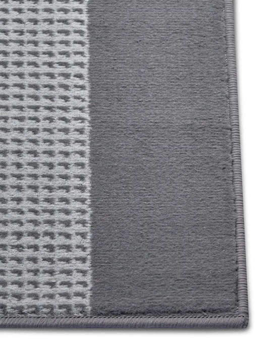 Hanse Home basic band light grey Grey Living Room Geometric Rug.