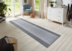 Hanse Home basic band light grey Grey Living Room Geometric Rug.