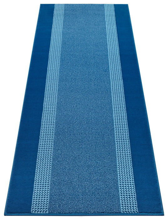 Hanse Home basic band jeans Blue Living Room Geometric Rug.
