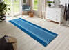 Hanse Home basic band jeans Blue Living Room Geometric Rug.