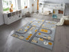 Hanse Home adventures hanse home town grey mustard Grey, Yellow Living Room  Rug.