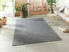 NorthRugs braided trenzado light grey Grey Living Room  Rug.