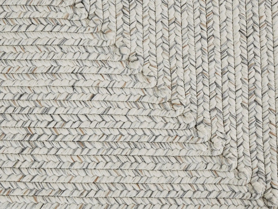 NorthRugs braided trenzado light melange Ivory, Cream Living Room  Rug.