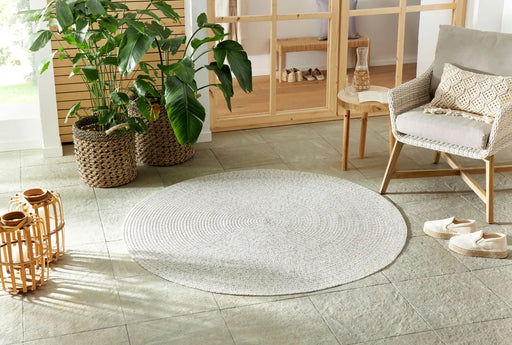 NorthRugs braided trenzado light melange Ivory, Cream Living Room  Rug.