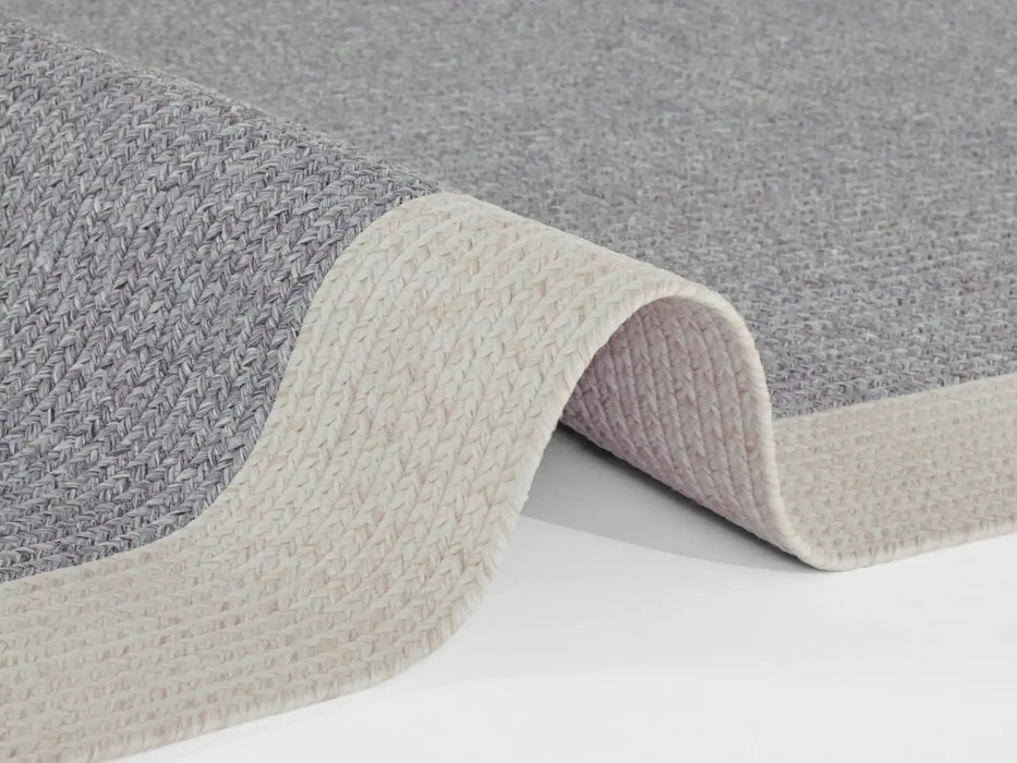 NorthRugs braided trenzado grey cream Grey, Cream Living Room  Rug.