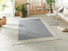 NorthRugs braided trenzado grey cream Grey, Cream Living Room  Rug.