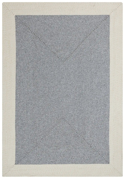 NorthRugs braided trenzado grey cream Grey, Cream Living Room  Rug.