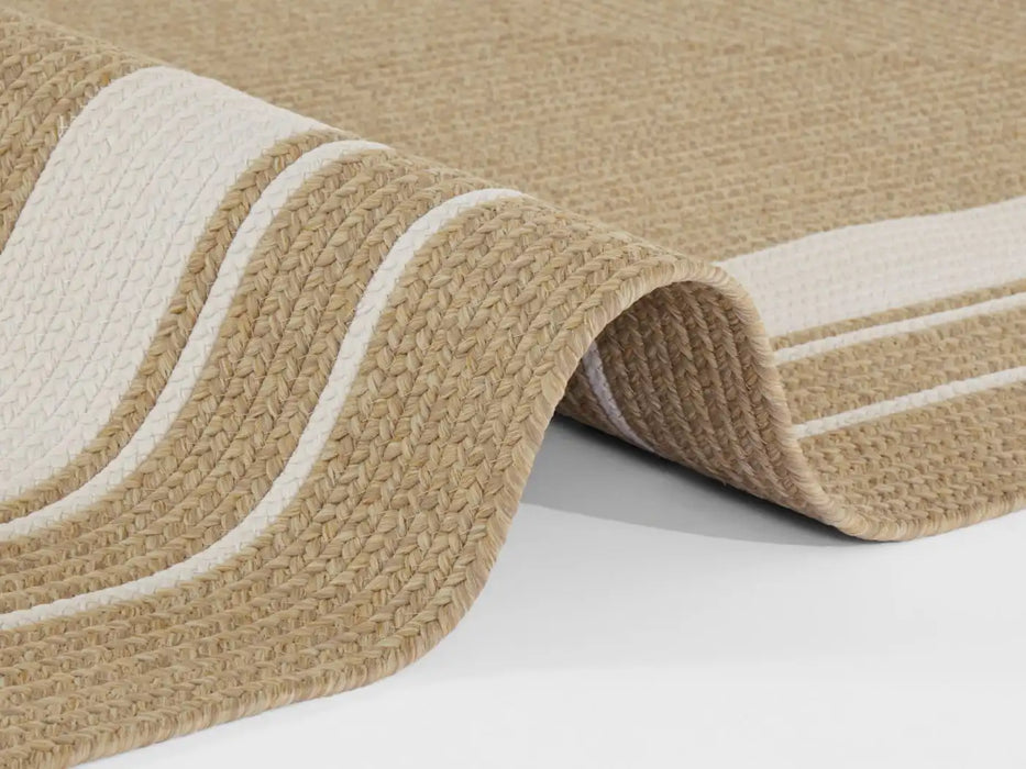 NorthRugs braided trenzado cream beige Beige, Cream Living Room  Rug.